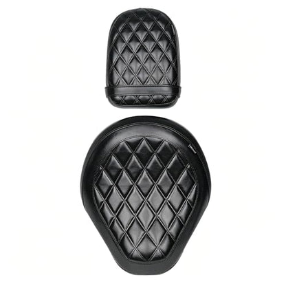 Motorcycle Rider & Passenger Comfort Seat Fit for Rebel 1100 CMX1100 2021 2022 2023 2024 2025 2026, Front Rear Solo Saddle Back Cushion Pillion Pad, Black Stitching - color: Front & Rear - Black-A