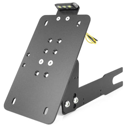 Xitomer Universal Side License Plate Holder Motorcycle License Plate Bracket With Led Plate Light Universal Side Fender Eliminator Side Motorcycle Tail Tidy