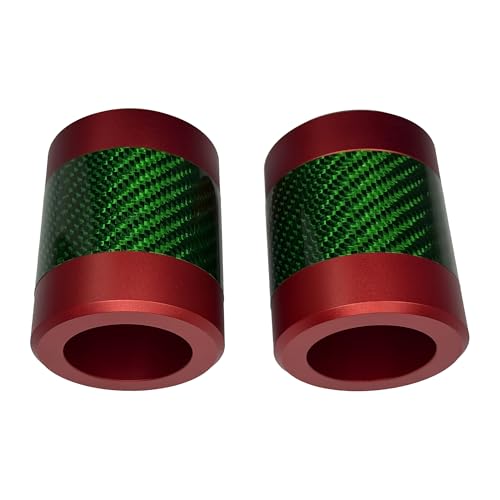 Motorcycle Crash Bar Guard CNC Slider Engine Guard Collision Protector with Green Carbon Fiber Fit for Harley 2024 CVO Road Glide ST,2PCS (Red) - color: Red