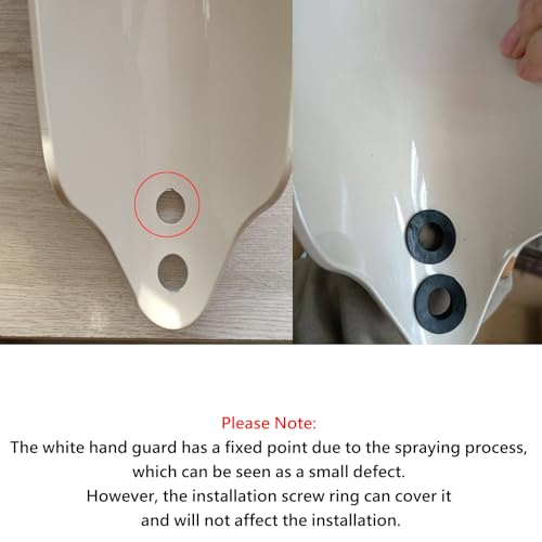 Club Style Handlebar Handguards Upgrade Bracket Compatible with Harley Touring Road Glide Electra Glide Road King CVO/SE, Softail Street Bob FXBB 114 FXBBS Low Rider ST 117 FXLRST 2009+ White - color: White Sand Pearl