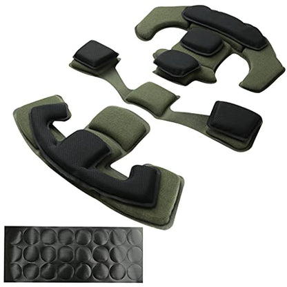 Tactical Helmet Pads - Universal Replacement Internal Memory Foam Pad Inserts for ACH, MICH, EXF Helmets - color: Black-1st