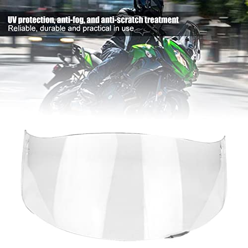 Motorcycle Helmet Visor Lens, Durable Anti Fog High Flexibility Full Face Windshield Protective Cover Replacemen for K1 K3 SV K5 K5‑S(Transparent) - color: Transparent