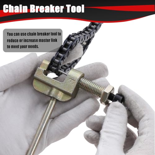 KAMIER T8F Drive Chain 10 Feet with Chain Breaker Tool Hevay Duty for Syx Moto SSR X-pro 50cc Pit Dirt Bike 43cc 47cc 49cc 2 Stroke Kids Mini Pocket Bike Chopper Razor Dirt Quad 4 Wheeler ATV Parts