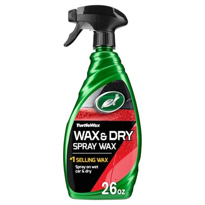 Turtle Wax Wax & Dry, Spray On Car Wax for 1-Step High Gloss Shine, Protection For Paint, Wheels, Glass & More, Easy Versatile Application, Wet or Dry Use, 26 oz (Pack of 1) - size: 26 Fl Oz (Pack of 1)