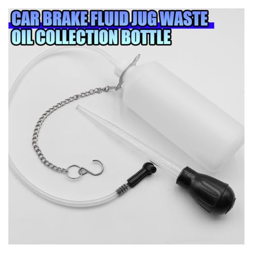 ZIMISI 1L Brake Bleeder Bottle, One Person Fluid Extractor & Master Cylinder Bleeder Kit with 24" Hose and Rubber Connector, Universal Auto Brake Fluid Bleeding Tool for Car/ATV/Motorcycle