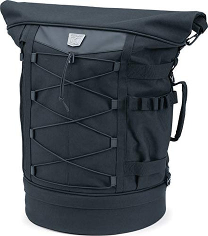 Kuryakyn 5282 Momentum Freeloader Expandable Motorcycle Travel Luggage: Weather Resistant Duffle Bag with Sissy Bar Straps, Black - style: Freeloader Duffle