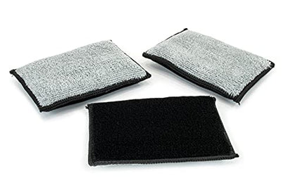 Scrub Ninja - Scrubber Sponge (5" x 3") Black/Gray - 3 Pack. - color: Black/Gray