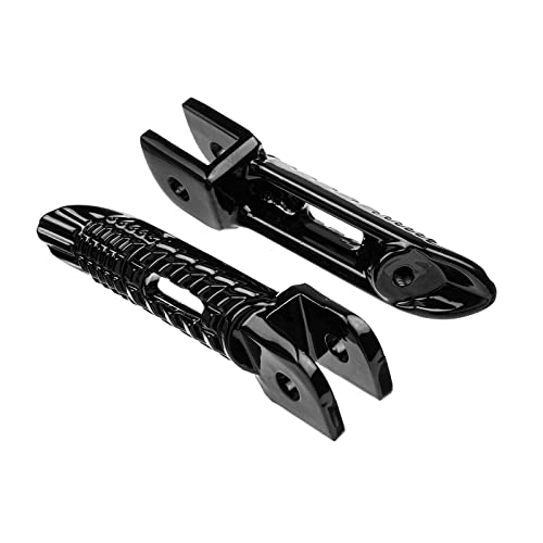 Front Foot Pegs Footrests Pedals for 2001-2022 Suzuki GSXR600 GSXR750 GSXR1000 (Front Pegs -Black) - color: Front-Black