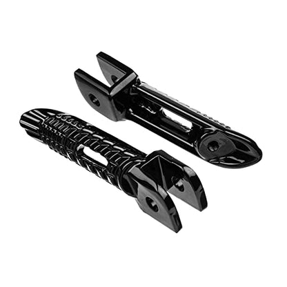 Front Foot Pegs Footrests Pedals for 2001-2022 Suzuki GSXR600 GSXR750 GSXR1000 (Front Pegs -Black) - color: Front-Black