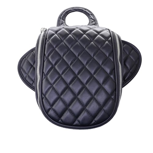 Magnetic Motorcycle Tank Bag black fit for Harley Sportster 883 1200 Forty Eight - Waterproof PU Leather Quick Release Fuel Tank Pouch