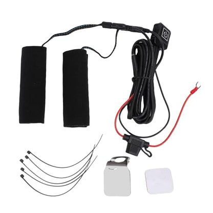 Zunate Heated Grips Cover for Motorcycles and ATVs, 3 Heat Settings with Intelligent Temp Control, IP67 Handlebar Sleeve for Cold Weather