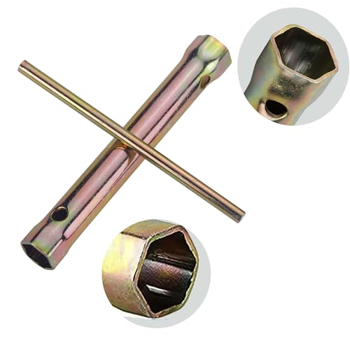 18MM Motorcycle Ignition Spark Plug Spanner Wrench Socket Tool -16-18mm(5/8-45/64'') Double Ended with 2 D8TC A7TC Spark Plug