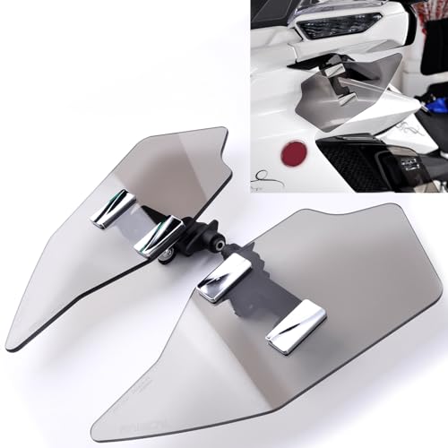 PANICAL Motorcycle for Honda Goldwing Accessory GL1800 F6B 2018-2025 Windshield Air Deflector Adjustable Wind Deflector Smokey Gray Acrylic Nondestructive iInstallation PMMA (KY DS20241191 A) - color: KY DS20241191 A