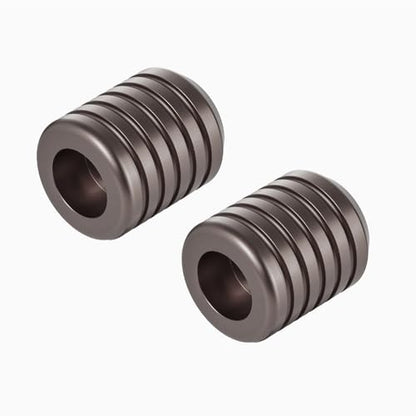 Advanblack CNC Aluminum Motorcycle Frame Sliders–Crash Bar Slider for Harley 1-1/4” Flat Out & Highway Crash Bars/Saddlebag Guards–Red, Gold, Black, Silver–Bolt-On Pair with Screws (Bronze CNC) - color: Bronze CNC