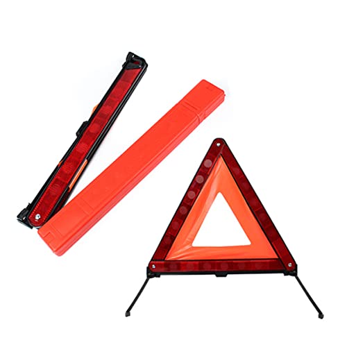 PartyKindom 2pcs Emergency Roadside Kit Warning Triangle Signs Car Emergency Road Safety Kit Quick Setup and Weighted Base