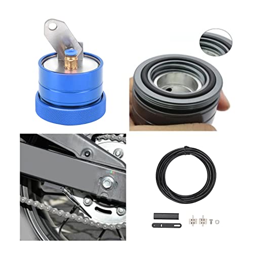 Dioche Universal Motorcycle Chain Oiler Lubricator System for, Easy Install for Smooth Ride (Blue)