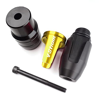 For SUZUKI V-Strom 250 650 1000 DL250 DL650 DL1000/V-Strom1000/XT Motorcycle CNC Aluminum Frame Crash Pad Exhaust Sliders Crash Protector slider - color: yellow