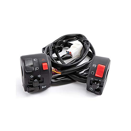 Universal Motorcycle Switch 7/8” 22mm Motorcycle Horn Button Blinker Fog Light Light Start Handlebar Electric Control Switch