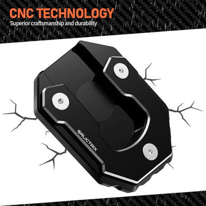 Compatible with KAWASAKI Vulcans S 650 VN650 2015-2024 VULCANS CAFE 2023-2024 Motorcycle Accessories Side Stand Plate Pad Kickstand Extension Enlarge Pad Foot Pegs (Black) - color: Black
