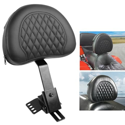 Motorcycle Adjustable Plug-in Driver Backrest Compatible with for Harley Touring Models Road King Street Glide Road Glide Electra Glide 1997-2024 Rider Backrest - size: C Style