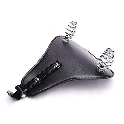 13" Black Crocodile Skin Motorcycle Leather Driver Seat Cushion for Harley Davidson Sportster Chopper Bobber (Black-Crocodile) - color: Black-Crocodile