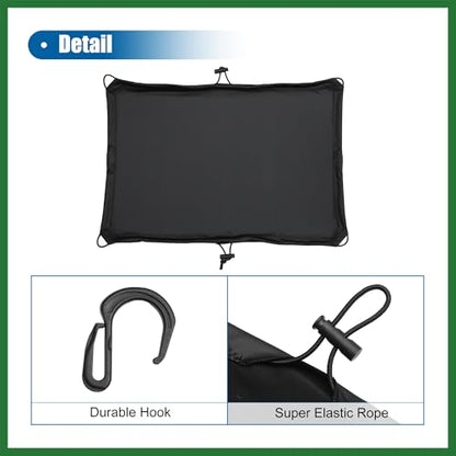 Motoforti 1 Set Motorcycle Luggage Net Helmet Cover 24"x17" Elastic Waterproof Trunk Cover with 6 Hooks Universal Long-lasting