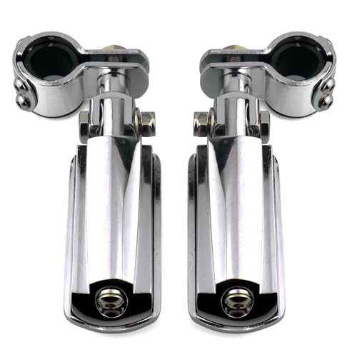 Motorcycle 32MM Highway Pegs Footrest with Mount Clamp Kit Fit for Harley Touring Road Glide Street Glide Electra Glide Road King Yamaha Suzuki Kawasaki - color: Style #3 Chrome