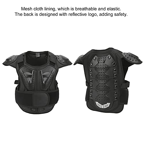 Kids Riding Armor Kids Cycling Armor Youth Body Protector Child Protective Vest Chest Back Protector Reflective Adjustable Hook and for Motorcycle Scooter - size: Large