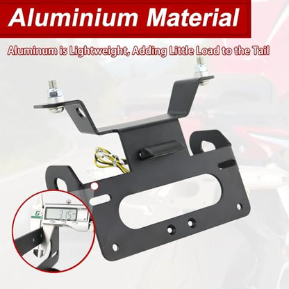Xitomer Tail Tidy, Fender Eliminator/License Plate Holder Fit for CBR650R / CB650R 2019 2020 / CB650R Neo Sports Café 2019-2020, With LED License Plate Light, Compatible with OEM Turn Signal
