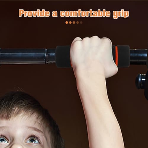 UKCOCO 3 Pcs Foam Handle Grips : Non Slip Sponge Pull Up Bar Sleeve Handlebar Cover for Fitness Equipment Bicycle Motorbike, Easy Installation, 4.32X1.49X1.49in (Black)