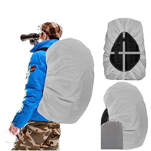 Joy Walker Waterproof Backpack Rain Cover, 12000mm Ultra-Waterproof, Upgraded Ultra-Strong Multilayers, Antislip Buckle Strap - color: Gray, size: Middle (for 30-40L backpack)