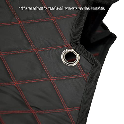 Non-Stretched Saddlebag Liners Inserts Red Thread Compatible with Harley Touring Electra Street Glide Road King 2014-2023 1 Pair - color: Red Stitching