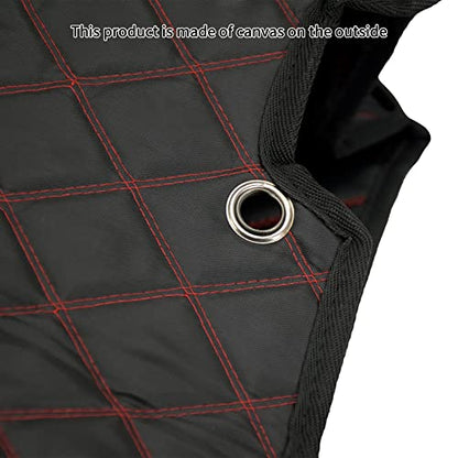 Non-Stretched Saddlebag Liners Inserts Red Thread Compatible with Harley Touring Electra Street Glide Road King 2014-2023 1 Pair - color: Red Stitching