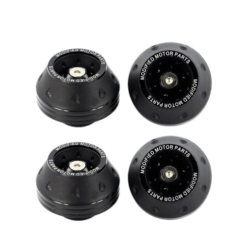 Motorcycle Frame Slider 4PCS Universal Motorcycle Wheel Protection Crash Cups Colorful Motorbike Protector Damping Moto Accessories - color: Black x4