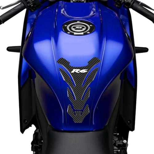 3D Motorcycle Tank Pad Gas Tank Protector Compatible with Yamaha YZF-R6 R6 Anti Slip Tank Pad Stickers Gas Oil Fuel Tank Pad Protectors - size: R6-1