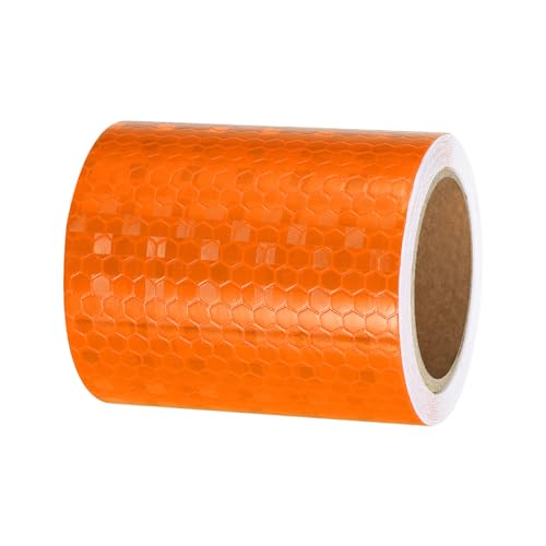 PATIKIL Reflective Tape, 1 Roll 3 Inch x 10 Ft Waterproof Self Adhesive High Visibility Caution Warning Safety Tape Reflector for Trucks Trailers Cars, Orange - color: Orange, size: 3 IN x 10 FT