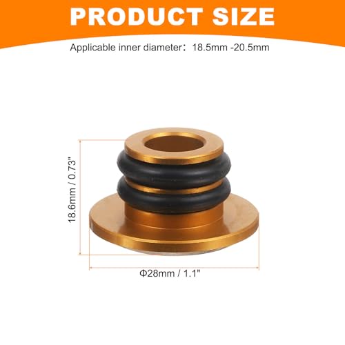 HARFINGTON Bar End Plugs Aluminum Handlebar End Caps Bike Plugs with Matching Rings for MTB Road BMX Fixed Gear Bike, Gold - color: Gold