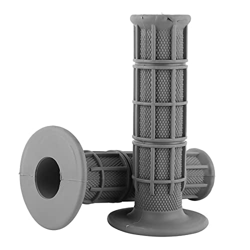 1Pair White Grips, 22mm 7/8" Dirt Bike Grips Scooter Grips Handlebar Hand Grips for Motorcycle, Mini Bike, Dirt Bike, Pit Bike Handlebar Pro Taper Grips Dirtbike - color: Grey
