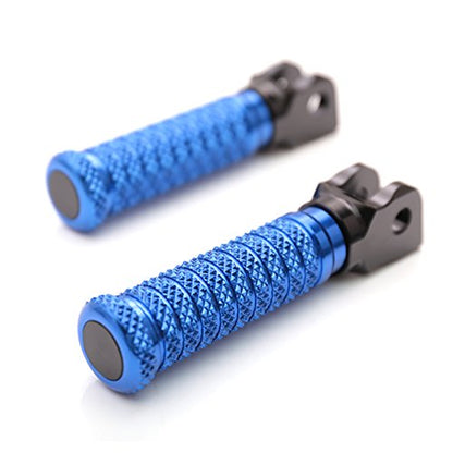 MC MOTOPARTS POLE Blue CNC Front Foot Pegs Compatible with YZF R3 2015-2017 - color: Blue, size: Standard