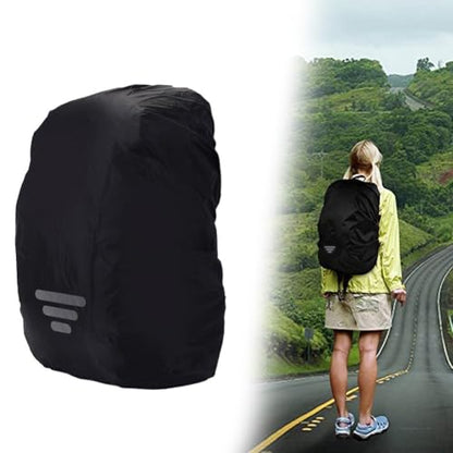 Reflective Backpack Rain Cover Waterproof Hiking Pack Protector Night Cycling Safety Gear Elastic Outdoor Bag shields Lightweight Camping(S（18-30L）) - size: S（18-30L）