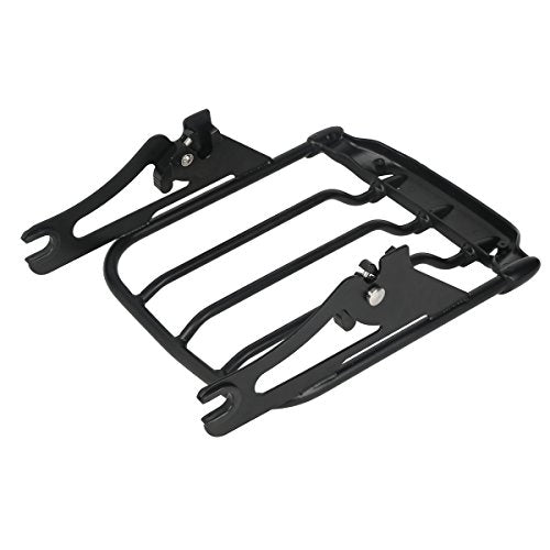 TCT-MOTORPARTS Black Detachable Upright Sissy Bar Passenger Backrest W/Pad Luggage Rack Docking Kits Fit for Harley Street Glide Road King 2009-2013 - color: Black #4(2009-2013)