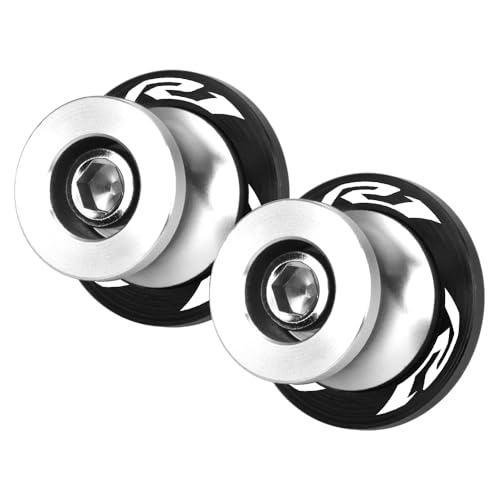 M6 Swingarm Spools for Motorcycles For YZF-R1 2004-2025 YZF-R1M 2015-2025 Durable CNC Aluminum Sliders for Maintenance & Rear Swingarm Protection Accessories (Silver) - color: Silver