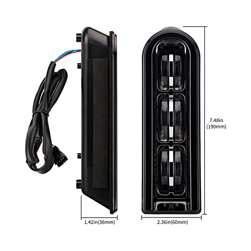 Motorcycle Rear Saddlebag Accent LED Light Insert Filler Support Black Replacement for Harley Touring FLHTCU FLHTK FLTRU Road King Electra Glide Ultra Classic 2014-2022 - color: black