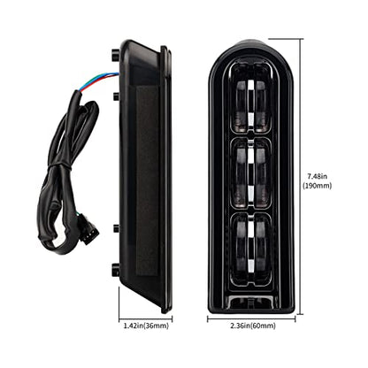 Motorcycle Rear Saddlebag Accent LED Light Insert Filler Support Black Replacement for Harley Touring FLHTCU FLHTK FLTRU Road King Electra Glide Ultra Classic 2014-2022 - color: black