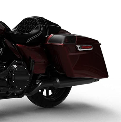 HR3 Twisted Cherry Saddlebag Lids w/ 5"x7" Speaker Grills Compatible with 2018 Street Glide Special Ultra Limited FLHTKL 2018-2019 Road Glide FLTRU (Replace for OEM)