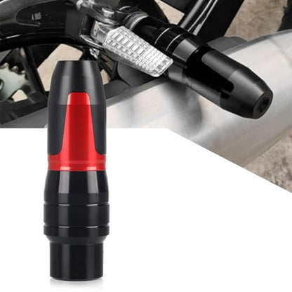 1 Pcs Universal Motorcycle Exhaust Pipe Protection Anti Falling Bar Frame Sliders(Red) multistrada cb300r cbr500r zx6r zx14r Ninja 500 rsv4 rc51 - color: Red, size: Exhaust Pipe Anti Falling Bar