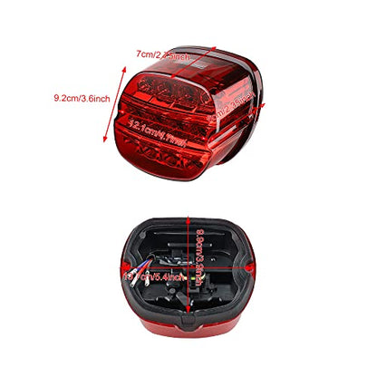 Red Strobing LED Tail Light Upgrade HD Tail Lights Assemblies for Harley Dyna Road King Electra Glide Street Bob Touring, Harley Davidson Parts, LED Lights for Motorcycles（Red） - color: Red