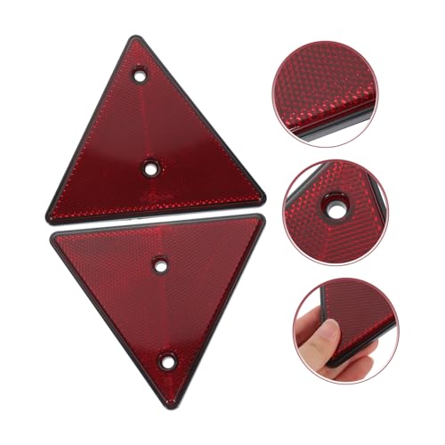 OUNONA 2pcs Reflective Triangle Warning Signs for Cars Roadside Safety Reflectors Enhanced Visibility Emergency Signs for Slow Moving Vehicles Sturdy and