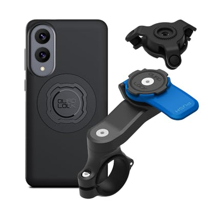 Quad Lock Motorcycle Handlebar Mount Kit with Vibration Dampener and MAG Phone Case for Galaxy S25 Edge - size: Galaxy S25 Edge