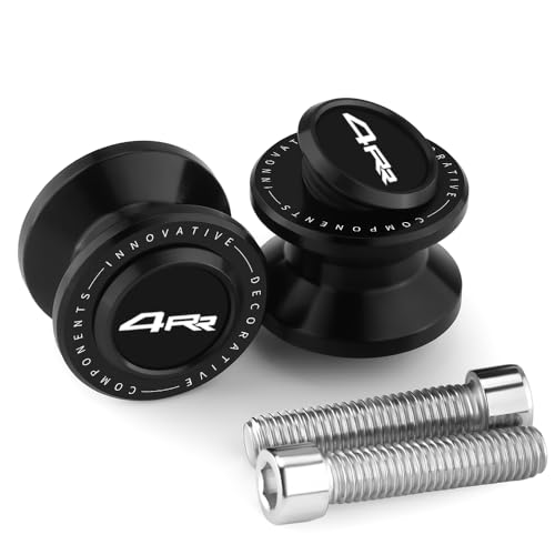 8mm CNC Aluminum Motorcycle Swingarm Spools Sliders Rear Stand Frame Sliders Compatible With Ninja ZX4RR 2026 2025 2024 2023 ZX-4RR ZX400 ZX4RR Accessories (Black) - color: black